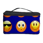 dark blue Emoji Cosmetic Storage Case