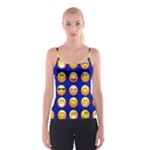 dark blue Emoji Spaghetti Strap Top