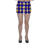 dark blue Emoji Skinny Shorts