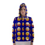 dark blue Emoji Hooded Wind Breaker (Women)