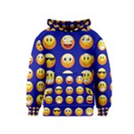 dark blue Emoji Kids  Pullover Hoodie