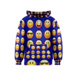 dark blue Emoji Kids  Zipper Hoodie