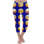 dark blue Emoji Capri Winter Leggings 