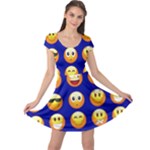 dark blue Emoji Cap Sleeve Dress