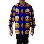 dark blue Emoji Hooded Wind Breaker (Kids)