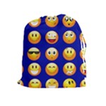 dark blue Emoji Drawstring Pouch (XL)