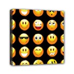 black Emojis Mini Canvas 6  x 6  (Stretched)