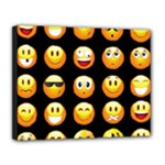 black Emojis Canvas 14  x 11  (Stretched)