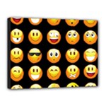 black Emojis Canvas 16  x 12  (Stretched)