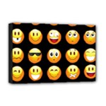 black Emojis Deluxe Canvas 18  x 12  (Stretched)