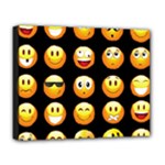 black Emojis Deluxe Canvas 20  x 16  (Stretched)