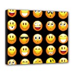 black Emojis Deluxe Canvas 24  x 20  (Stretched)