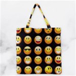 black Emojis Grocery Tote Bag