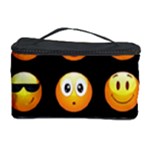 black Emojis Cosmetic Storage Case