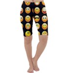 black Emojis Cropped Leggings 