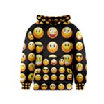 black Emojis Kids  Pullover Hoodie