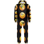 black Emojis Hooded Jumpsuit (Men)