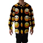 black Emojis Hooded Wind Breaker (Kids)