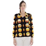 black Emojis Wind Breaker (Women)