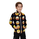 black Emojis Wind Breaker (Kids)