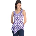 Royal Purple Damask Pattern Sleeveless Tunic