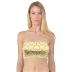 Sunny Yellow Damask Pattern Bandeau Top