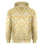 White On Sunny Yellow Damask Men s Pullover Hoodie