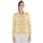 Sunny Yellow Damask Pattern Wind Breaker (Women)