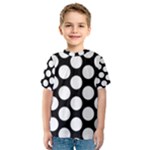 Black And White Polkadot Kid s Sport Mesh Tee