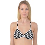 Black And White Polkadot Reversible Tri Bikini Top