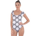 Grey Polkadot Short Sleeve Leotard (Ladies)