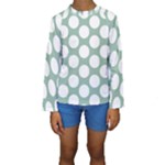 Jade Green Polkadot Kid s Long Sleeve Swimwear