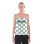 Jade Green Polkadot Spaghetti Strap Top