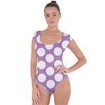 Lilac Polkadot Short Sleeve Leotard (Ladies)