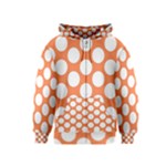 Orange Polkadot Kids  Zipper Hoodie