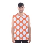 Orange Polkadot Men s Basketball Tank Top