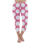 Pink Polkadot Capri Winter Leggings 