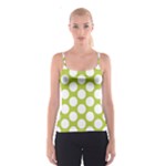 Spring Green Polkadot Spaghetti Strap Top