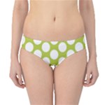 Spring Green Polkadot Hipster Bikini Bottoms