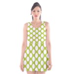 Spring Green Polkadot Scoop Neck Skater Dress