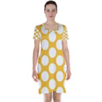 Sunny Yellow Polkadot Short Sleeve Nightdress