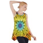 Flower Bouquet Side Drop Tank Tunic