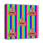 rainbow poo Emoji  Mini Canvas 8  x 8  (Stretched)