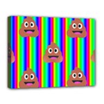 rainbow poo Emoji  Canvas 14  x 11  (Stretched)