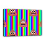 rainbow poo Emoji  Canvas 18  x 12  (Stretched)