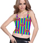 rainbow poo Emoji  Spaghetti Strap Bra Top