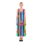 rainbow poo Emoji  Full Print Maxi Dress