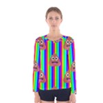 rainbow poo Emoji  Women s Long Sleeve Tee