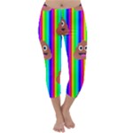 rainbow poo Emoji  Capri Winter Leggings 