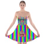 rainbow poo Emoji  Strapless Bra Top Dress